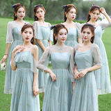 Длинное вечернее платье, блестки для ногтей, для подружки невесты, средней длины, по фигуре