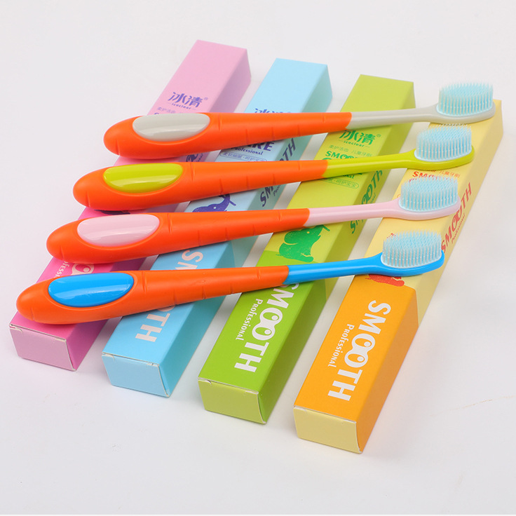 Cartoon Carrot Kidsren's Toothbrush 3-12 Baby Gum Protection Household Soft-Bristled Two-Pack Toothbrush Wholesale Tooth Protection