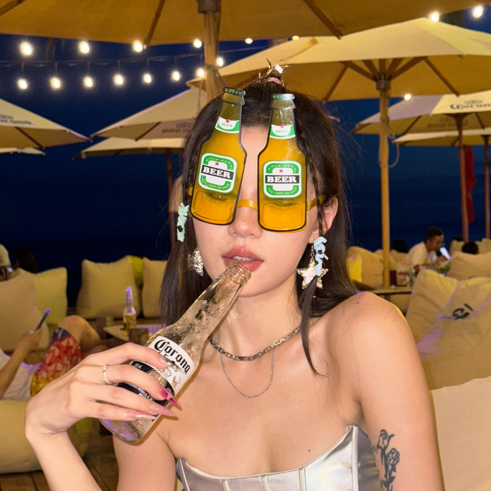 Gafas de Fiesta con Temática Hawaiana, ABS, Divertido, Decorativo, para Fiestas en la Playa y Festivales de Música