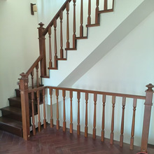 厂家宁波楼梯榉木扶手不锈钢玻璃扶手榉木楼梯扶手（不含安装）