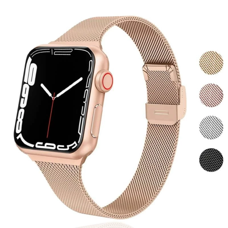 Применимо к Apple AppleWatch часы, тонкий пояс, двойной магнитный стальной ремешок iWatch