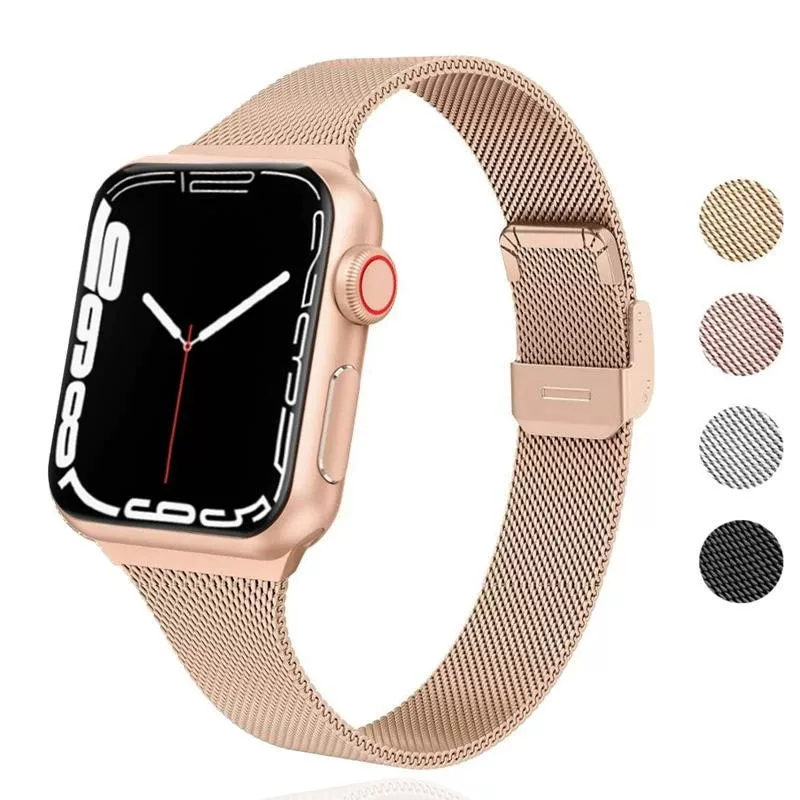 Применимо к Apple AppleWatch часы, тонкий пояс, двойной магнитный стальной ремешок iWatch