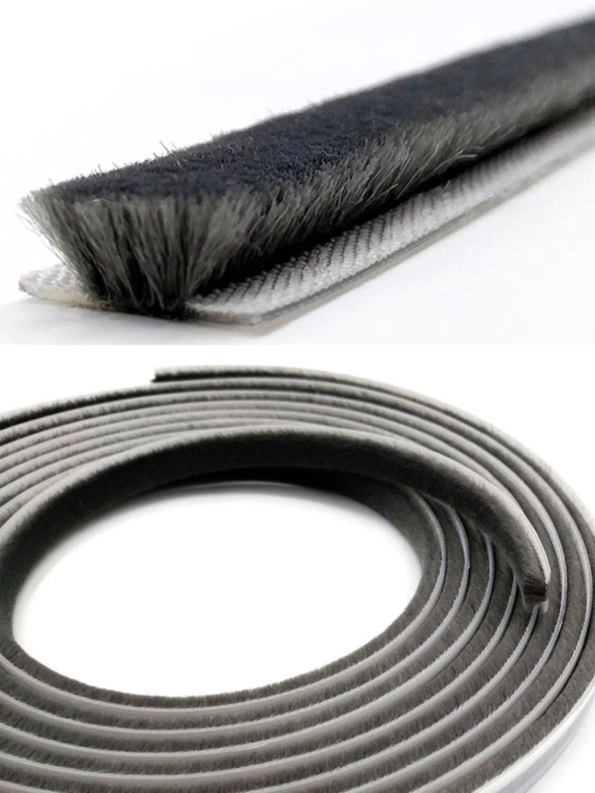 防寒保暖门缝密封条卡槽式硅化毛条地弹门防撞隔音移门纱窗防尘条