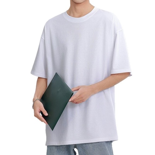 230g combed cotton summer heavy-duty t-shirt for men, short-sleeved, solid color, versatile, half-sleeve men's simple half-sleeve A