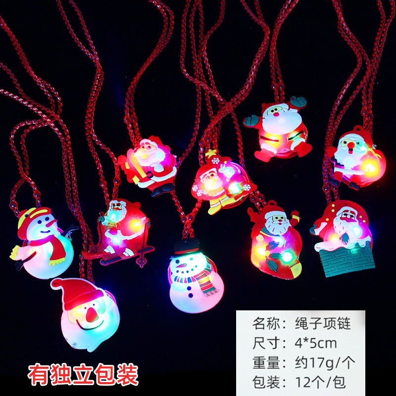 クリスマスおもちゃブレスレット発光リング LED フラッシュサークル子供用腕時計ネックレス装飾ギフトクール|undefined