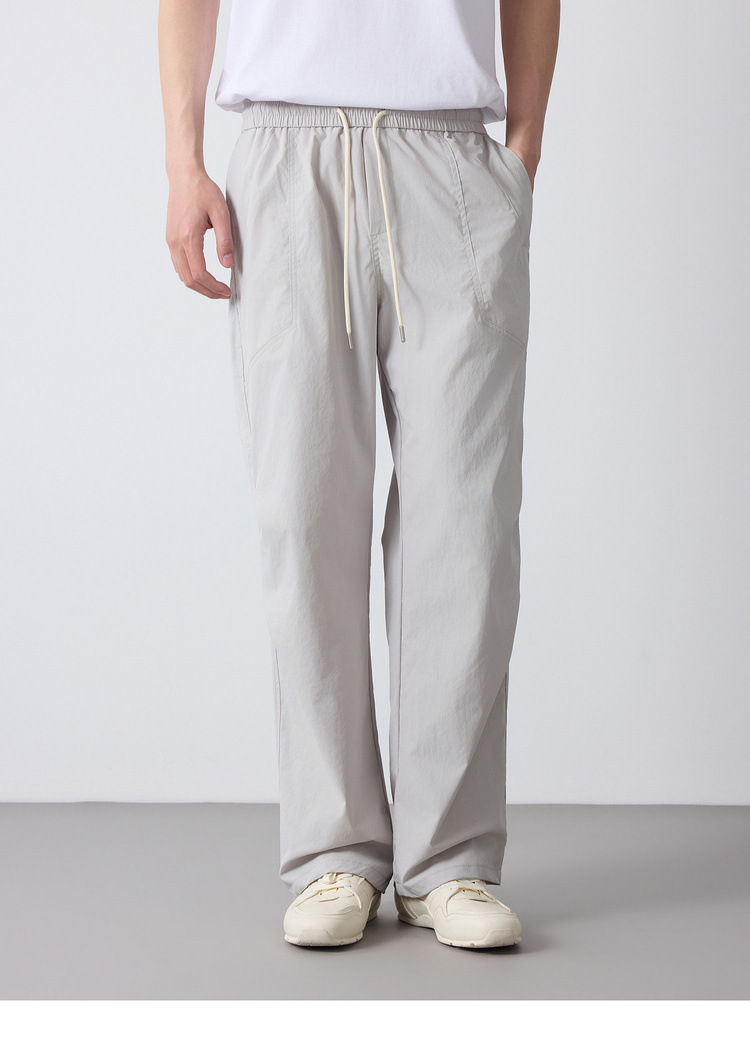 Quần jogger nam dáng rộng thùng thình phong cách thể thao thành phố, cạp chun — đen chi tiết 26