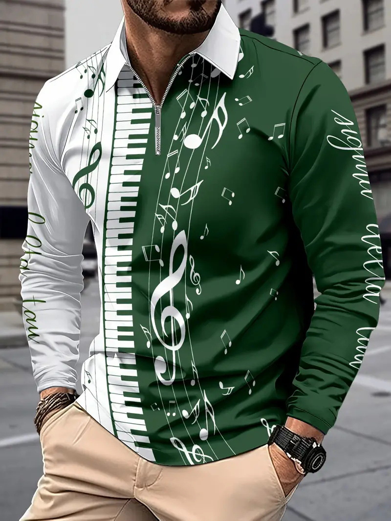 Otoño e invierno todo-fósforo estilo de Hong Kong guapo suéter de manga larga estilo minimal neutral temperamento fresco cremallera camisa POLO MB14