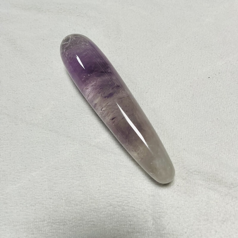 天然水晶紫晶 原石雕刻打磨水晶按摩棒 图 16