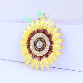 时尚太阳花向日葵植物钥匙扣配饰挂件钥匙链送女友包扣包挂扣1326