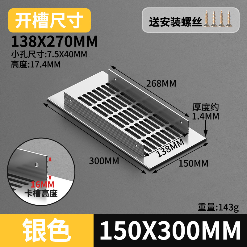 Gabinete de aleación de aluminio ventilador de red de zapato cubierta de ventilación cubierta de ventilación cubierta de ventilación de rejilla de disipación de calor