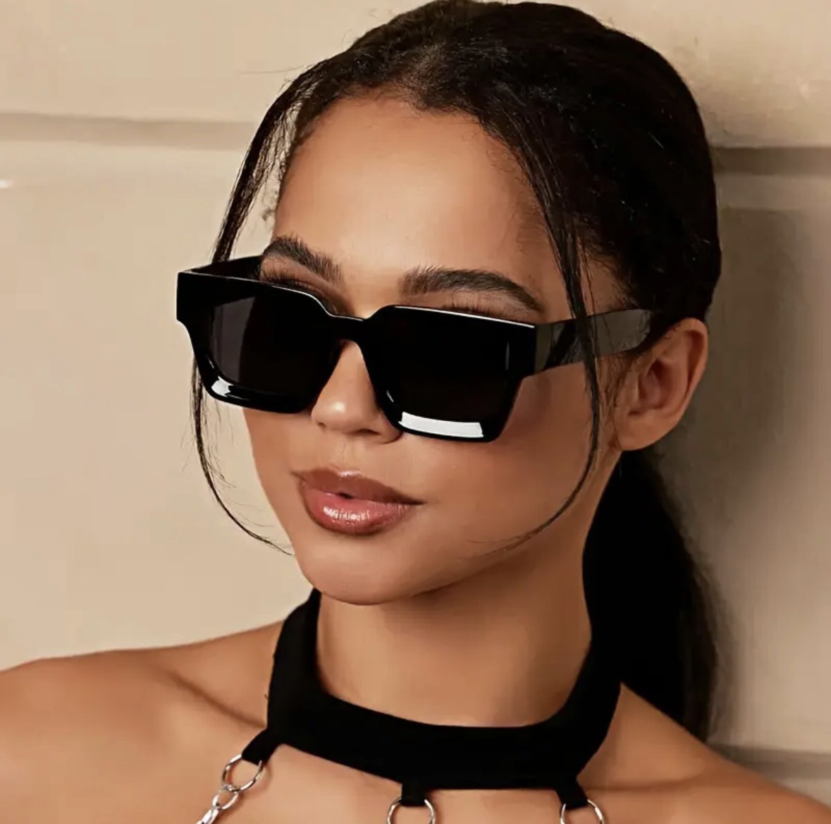 유럽과 미국의 선글라스 AliExpress 패션 러시아 아마존 크로스보더 다용도 기능 남성과 여성 사각형 프레임 Y2K