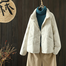 日系羽绒服女2022年冬新款软糯白鸭绒立领轻薄保暖长袖短外套上衣