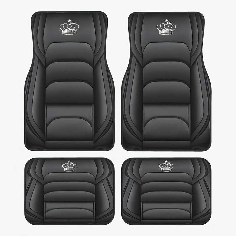 Cross-Border Best-Selling Universal Car Floor Mats, Stain-Resistant, Wear-Resistant and Easy to Care For, Four-Piece Set of Driver and Passenger Mats, Labeling and Delivery Floor Mats