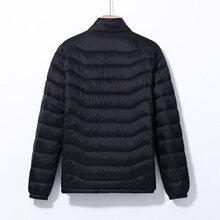 秋春夏轻薄短款棉服男士修身大码立领棉衣中青年爸爸棉袄工装外套