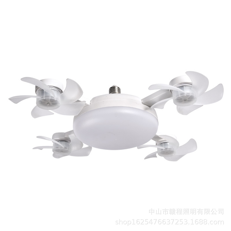 Cruzado nórdico simple ventilador eléctrico ventilador lámpara e27 tornillo lámpara de cama silenciosa ventilador de techo de control remoto lámpara protector de ojos