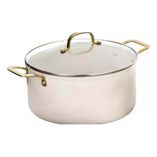 Venta directa de fábrica mango de galvanoplastia olla de cerámica para el hogar olla antiadherente olla de aluminio olla de leche sartén sartén olla de sopa comercio exterior regalo al por mayor