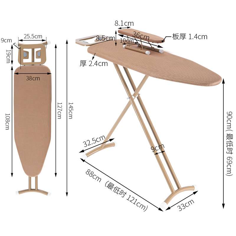 Ou runzhe tabla de planchar del hogar paño a prueba de calor de alta pierna plegable tabla de planchar portátil aislamiento térmico plancha eléctrica ropa tabla de planchar