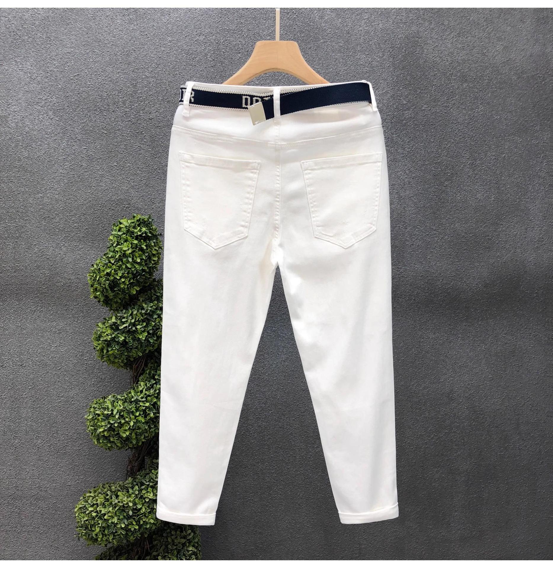 Jeans slim fit uomo denim strappato alla moda per l'estate_voghion.com