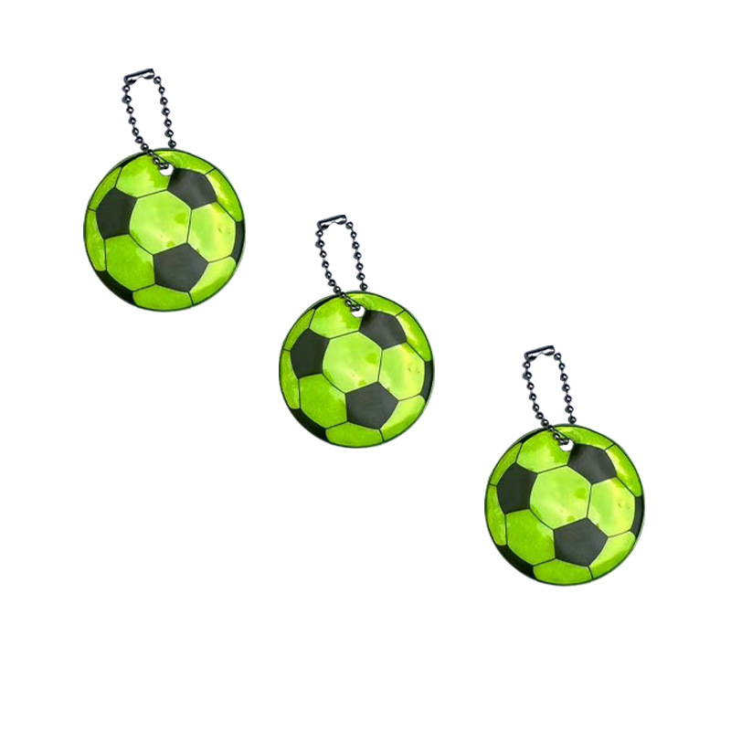 Colgante de fútbol reflectante llavero creativo pequeño regalo colgante de luz nocturna