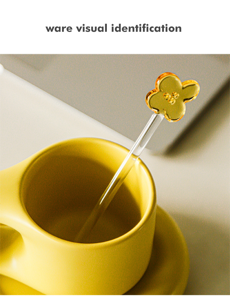 Cute Cartoon Flower Heat-Resistant Glass Stirring Rod 1 Piece display picture 3