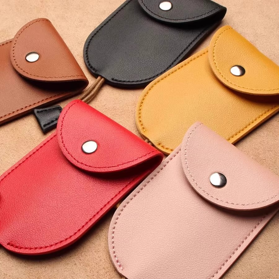 Car Key Case Pu Leather Key Holder Pull-Out Style Compact and Simple Household Key Case 4S Store Promotional Gift