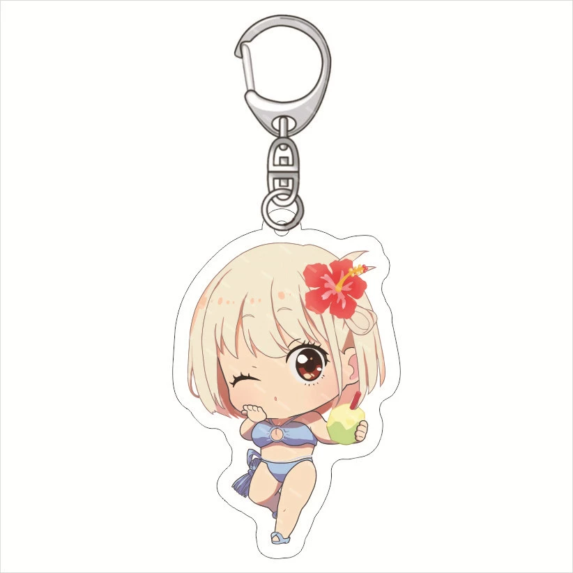 Акриловый брелок Lycoris Recoil, акриловая подвеска Kansou Takina