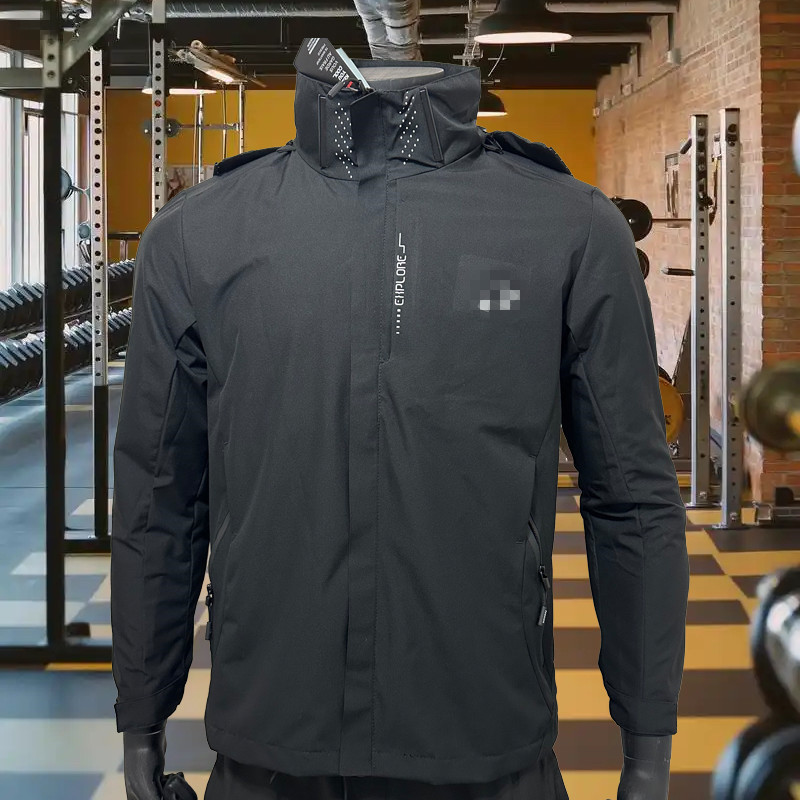 Men's and women's casual jackets, outdoor travel sports hooded windproof jackets, three-in-one detachable jackets