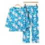 妈妈薄款长袖夏季家居服