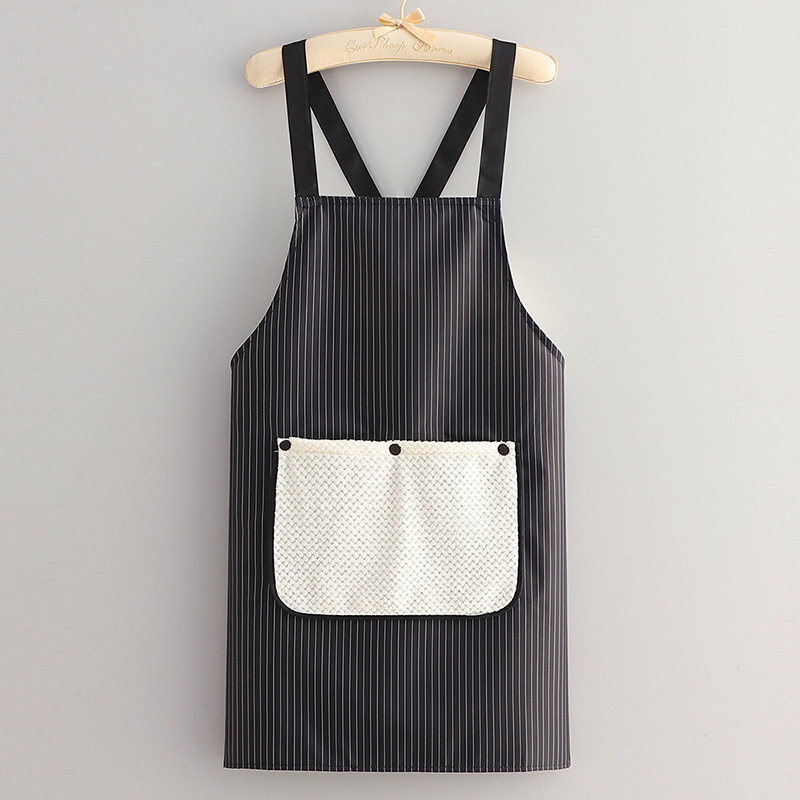 防水エプロン実用的なキッチン調理大人の新しい防水エプロン作業服取り外し可能なタオル生地エプロン|undefined