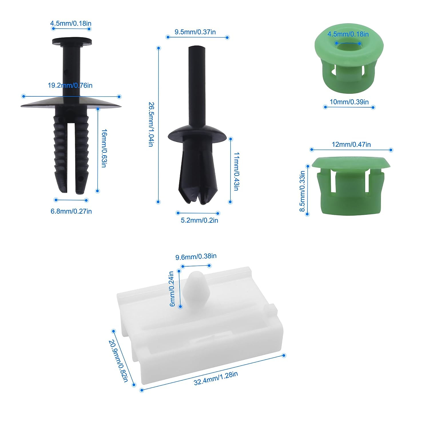 80 unids para BMW E 36 316I 318i coche lado falda de moldeo cable fijo remache traje