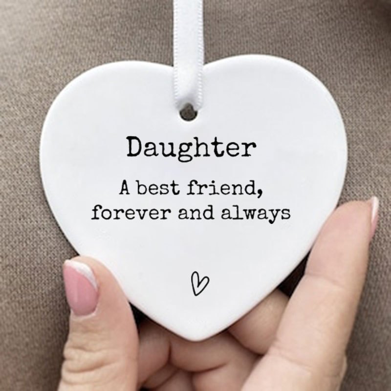 女儿纪念品心形亚克力悬挂装饰圣诞节万圣节礼物家居挂饰