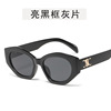 Sunglasses, brand advanced glasses solar-powered, cat's eye, 2023 collection, high-quality style