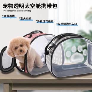 Pet Bag Fashionable Portable Transparent Cat Space Bag Foldable Outdoor Crossbody Breathable Portable Cat