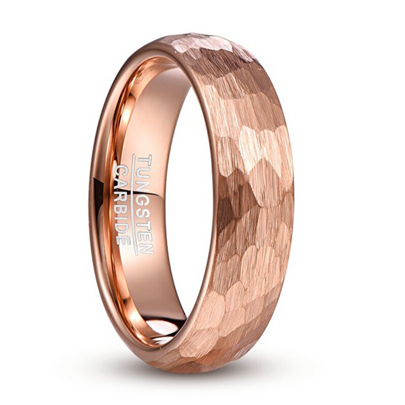 Europe and the United States 4 6MM wide rose gold gold faceted men's tungsten steel ring in stock a generation of mixed batch