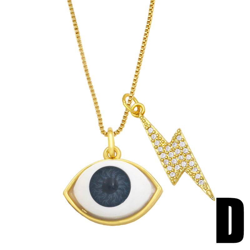 demon eye lightning pendant fashion necklace wholesale jewelry Nihaojewelry