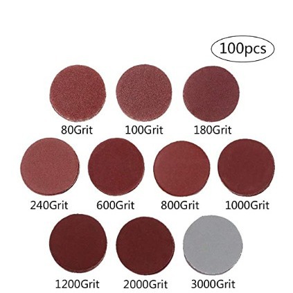 Productos de comercio electrónico 1 pulgadas 25mm de nuevo disco de terciopelo lija papel de lija autoadhesivo cepillado de nuevo terciopelo flocado pulido arena roja