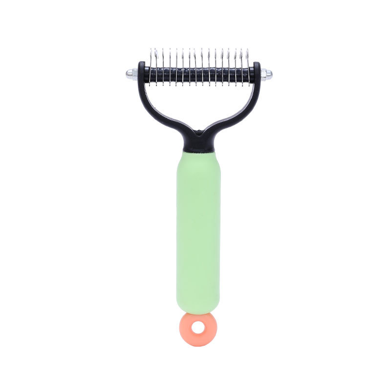 Mascota de doble cara nudo peine perro peine cepillo peine gato depilación flotante artefacto peine de acero especial suministros de Peine de gato