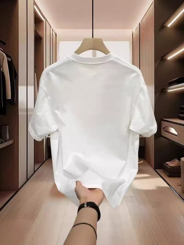 Summer New Style Hooded Streetwear Casual Heavyweight Print T-shirt for Men and Women