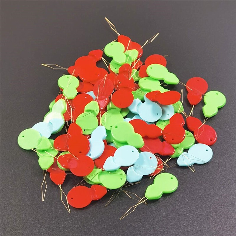 Herramienta de punto de cruz Dispositivo de enhebrado simple Dispositivo de plomo Precio único 50 piezas 1 corbata (desgaste de cuero de aluminio)