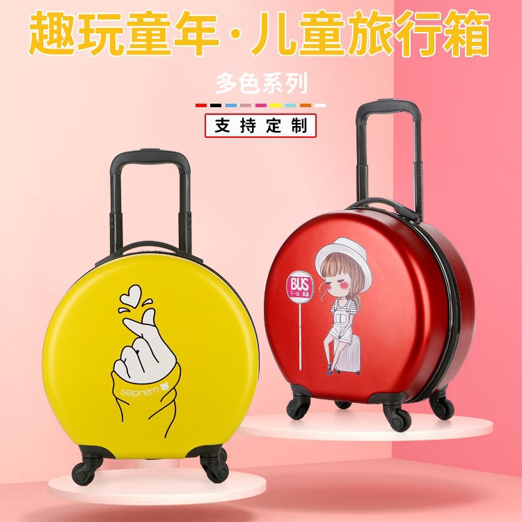 Children's trolley case printed logo cartoon luggage wholesale universal wheel infant primary school student password box boarding case