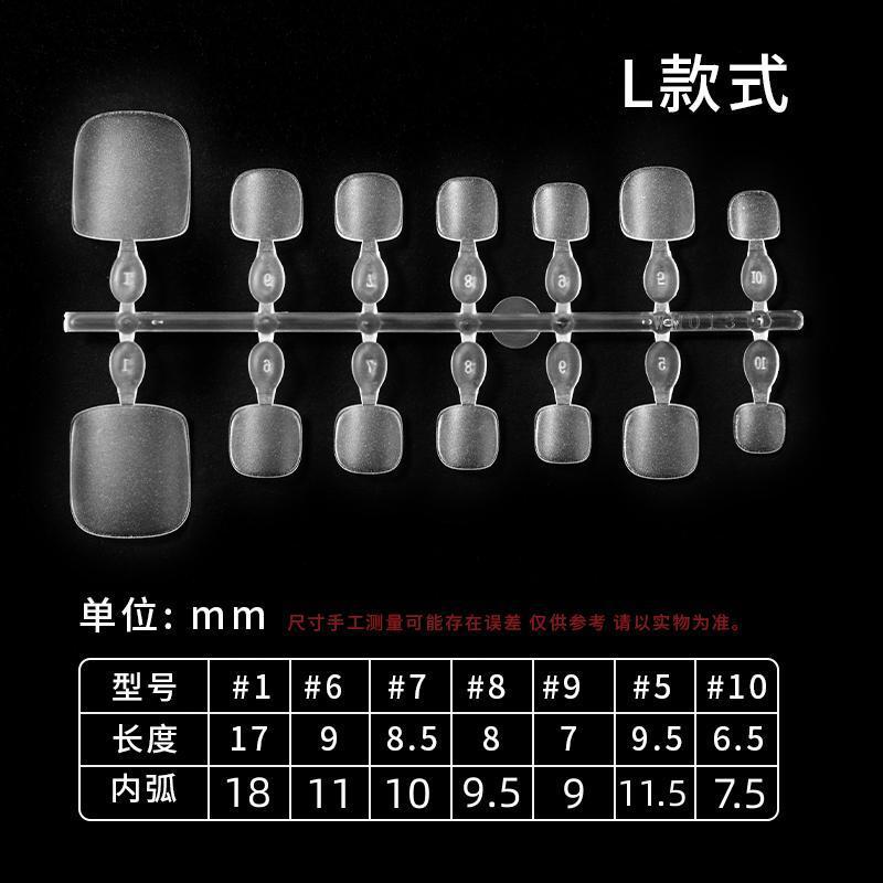 Uñas de los pies tamaño L 140 piezas