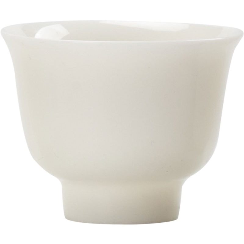 Juego de tazas de té de cerámica de Kung Fu, borde dorado, blanco puro, taza aromática