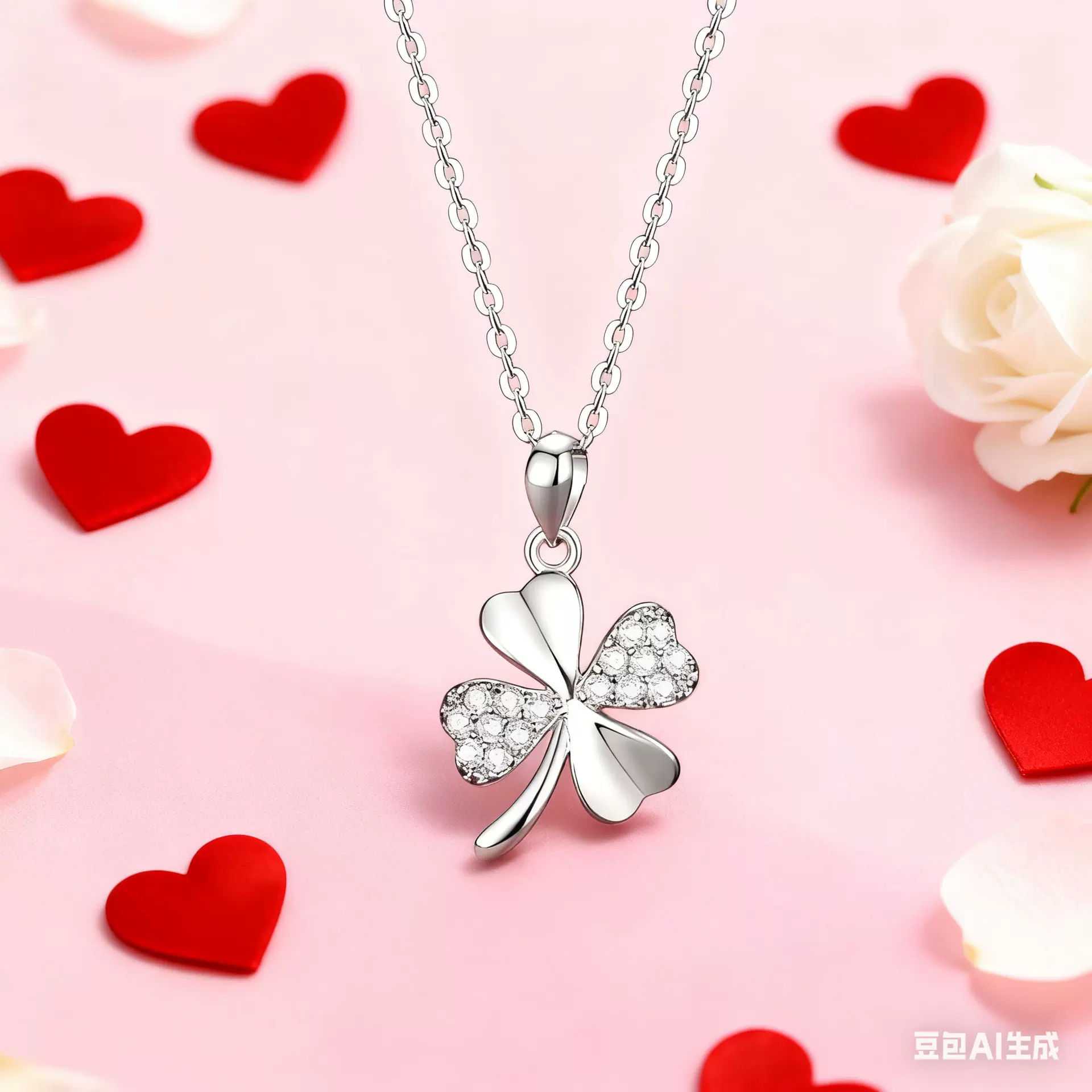 S925银四叶草项链女 轻奢高级感小众时尚秋冬纯银气质幸运锁骨链