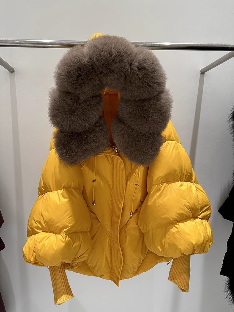 옐로우 + 천연 여우털