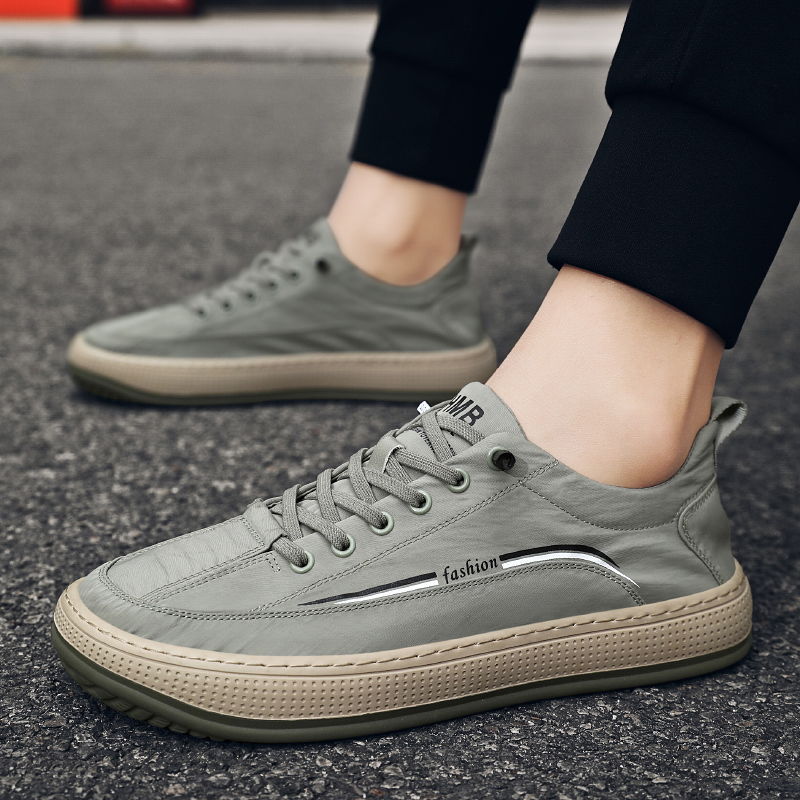 Parapluies décontractés pour hommes, chaussures simples respirantes à coupe basse pour printemps et automne, chaussures de planche pour hommes_voghion.com