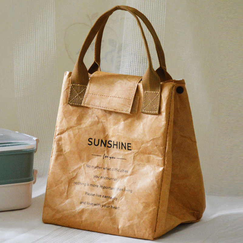 Bolsa de almuerzo BOLSA DE AISLAMIENTO impermeable papel de aluminio bolsa de lonchera japonesa bolso imprimible bolsa de almacenamiento LOGO varias necesidades diarias