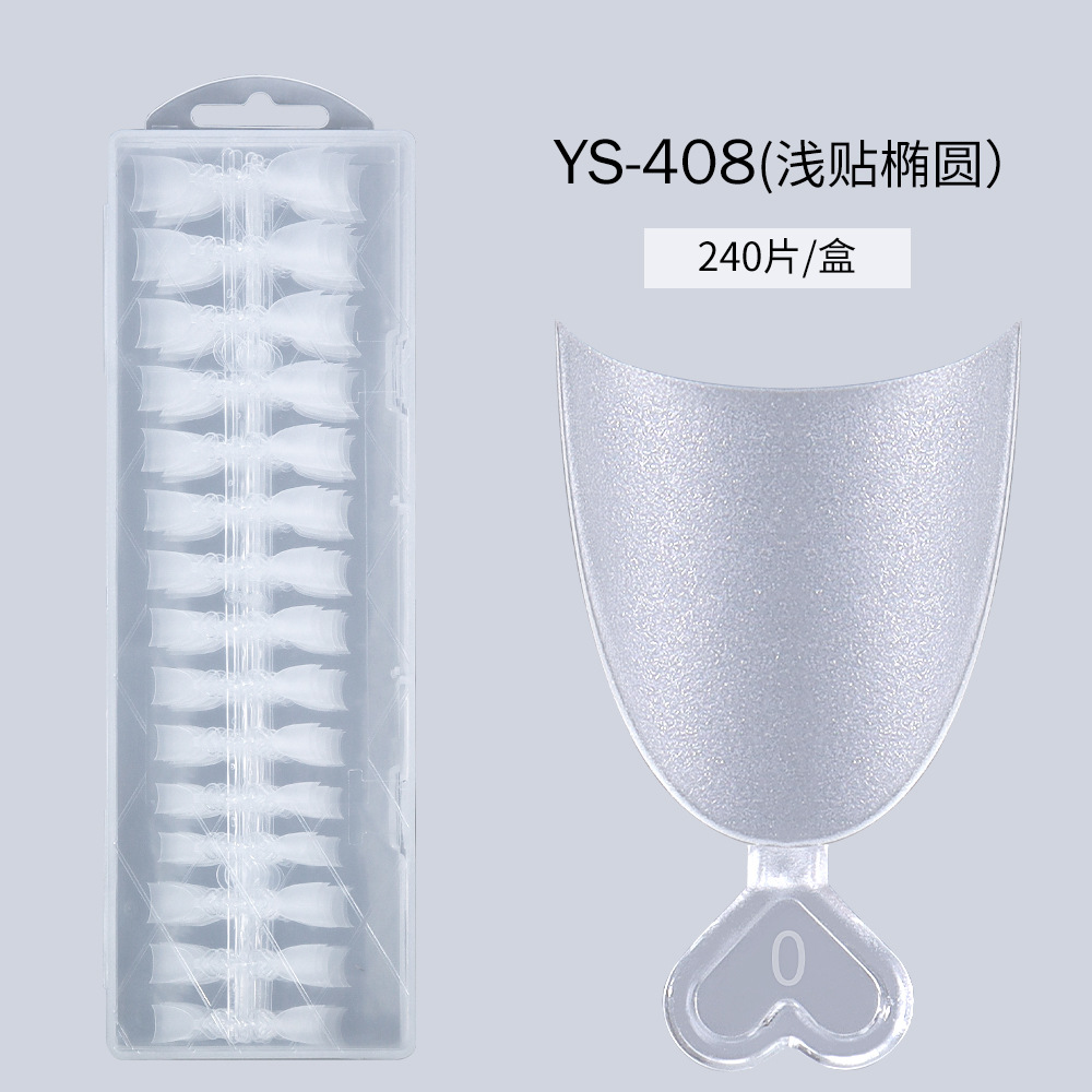 Nuevo francés esmerilado desgaste uñas piezas 240 unidades caja falsa uñas corto medio pegatinas hecho a mano desgaste uñas piezas