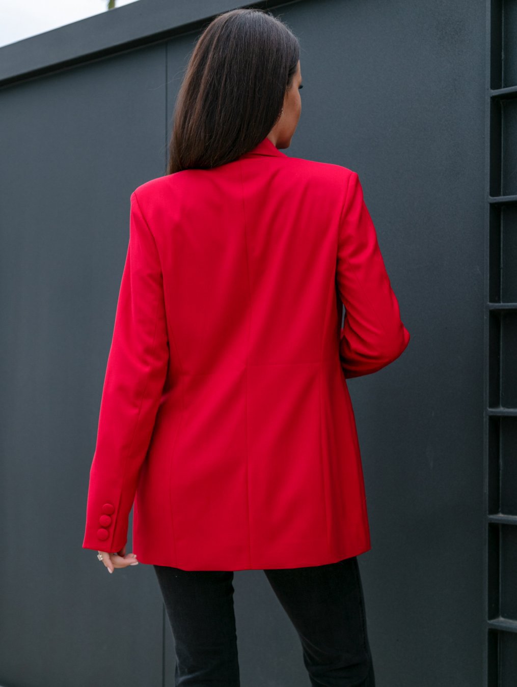 Polyester Fabric Type Women's Long Sleeve Blazers Button Casual Elegant Solid Color