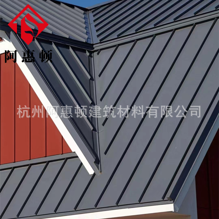 1.0mm厚酒店会所金属屋面系统 25-430铝镁锰矮立双锁边屋面板