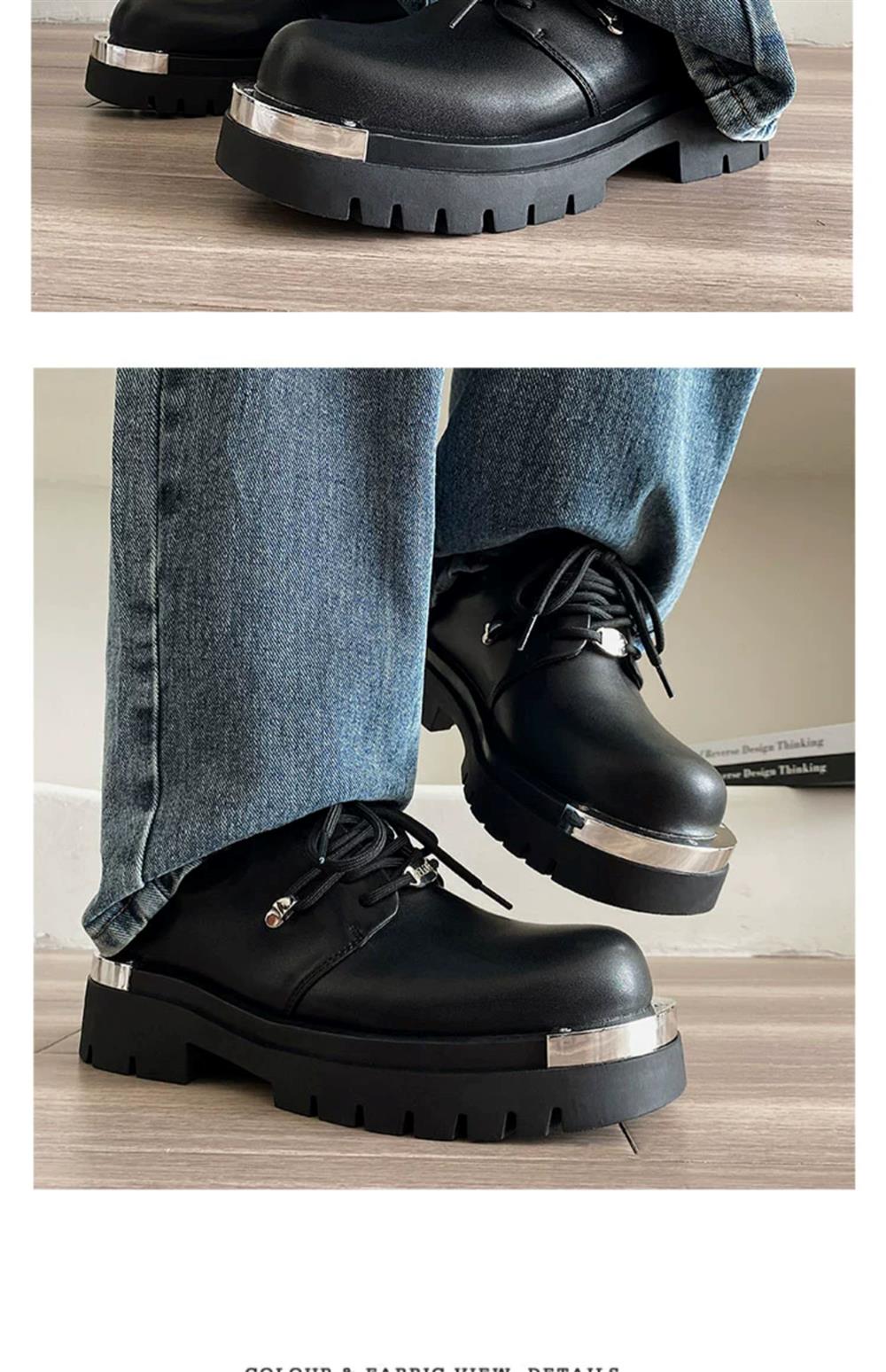 Chaussures Derby ShoeVault pour homme, modèle phare de la collection automne-été, rehausseur de taille, noires, décontractées, professionnelles et habillées, authentiques._voghion.com